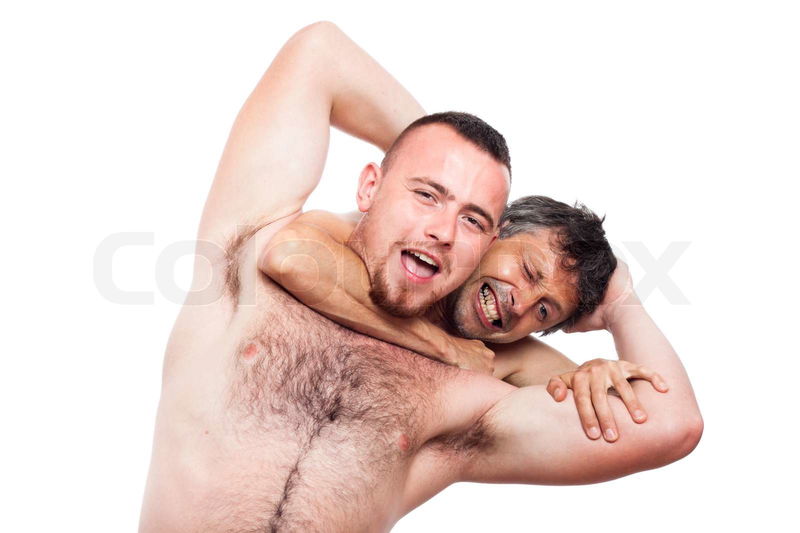 naked guys fighting