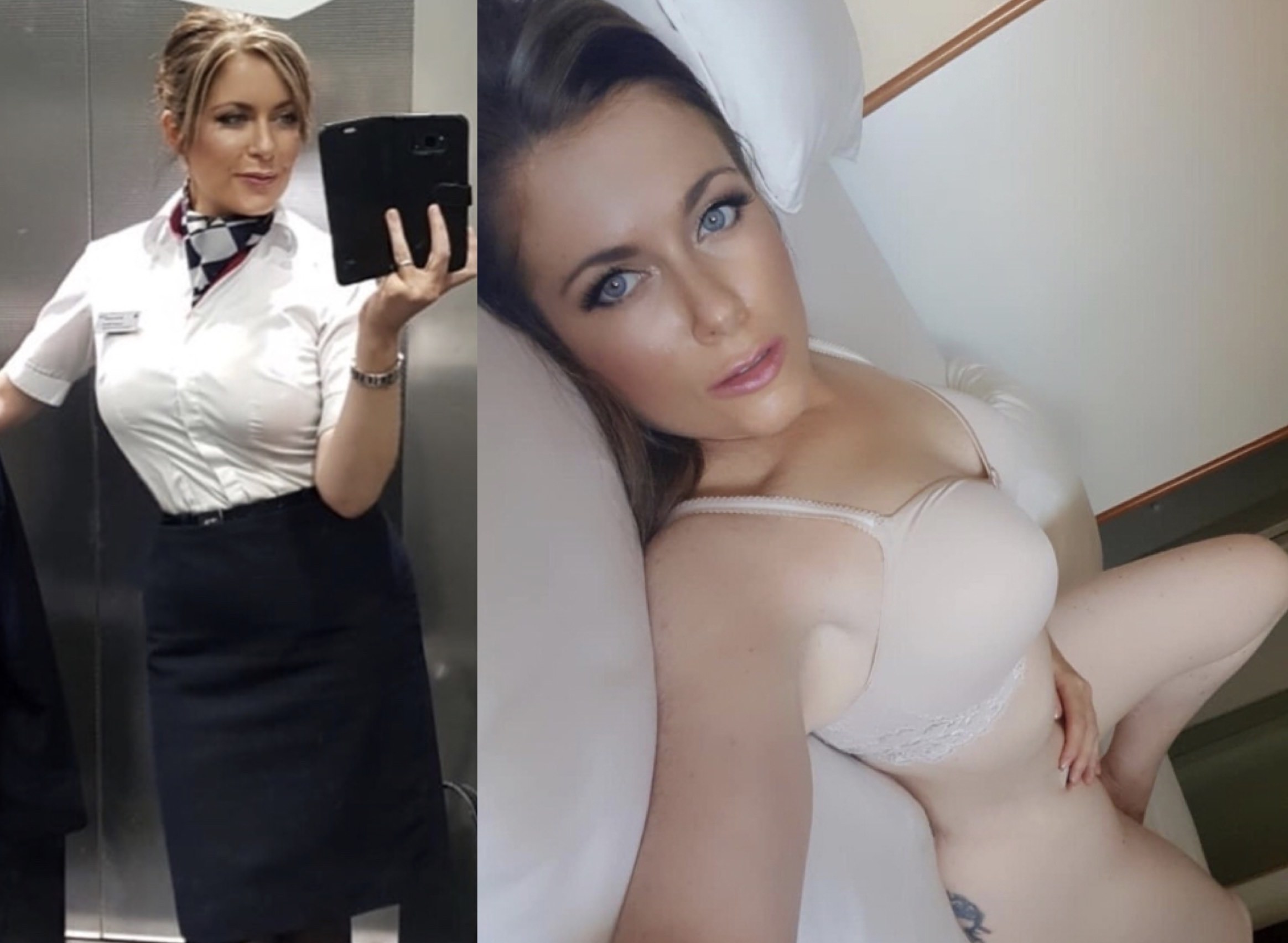 flight attendant nude - melody charm leicht perlig naked
