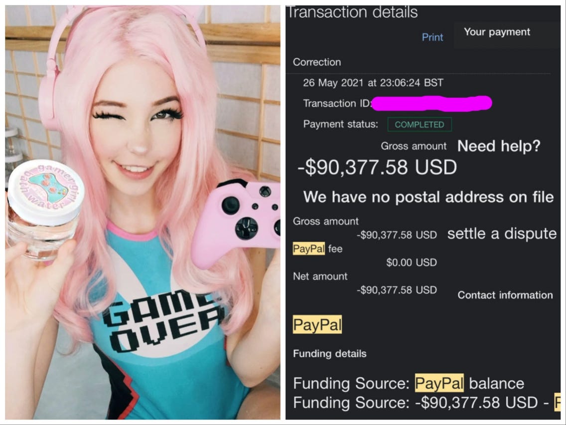 candace huber add belle delphine look alike photo