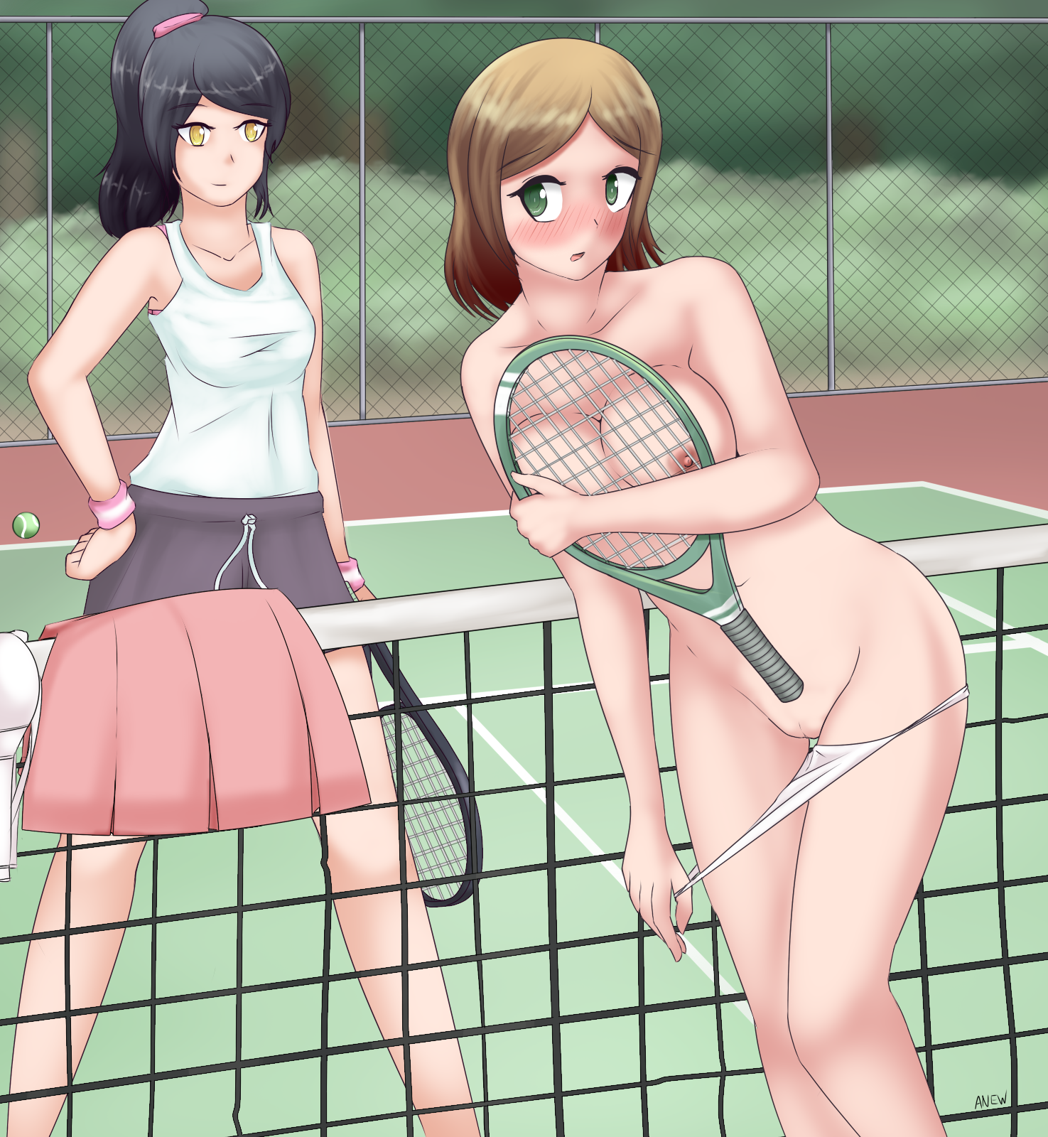 anime striping - swimsuit hentia spanking anal plug