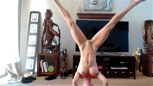 Blonde Nude Yoga wild web