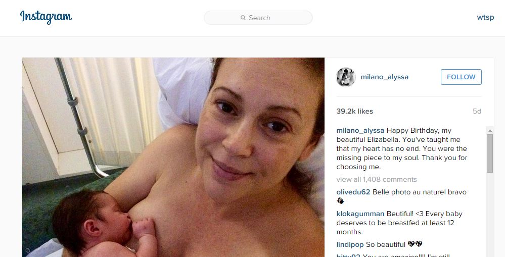 alyssa milano nipple