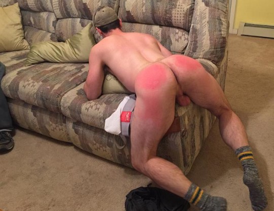 naked guys spanked - bending over in short shorts auntie josephine